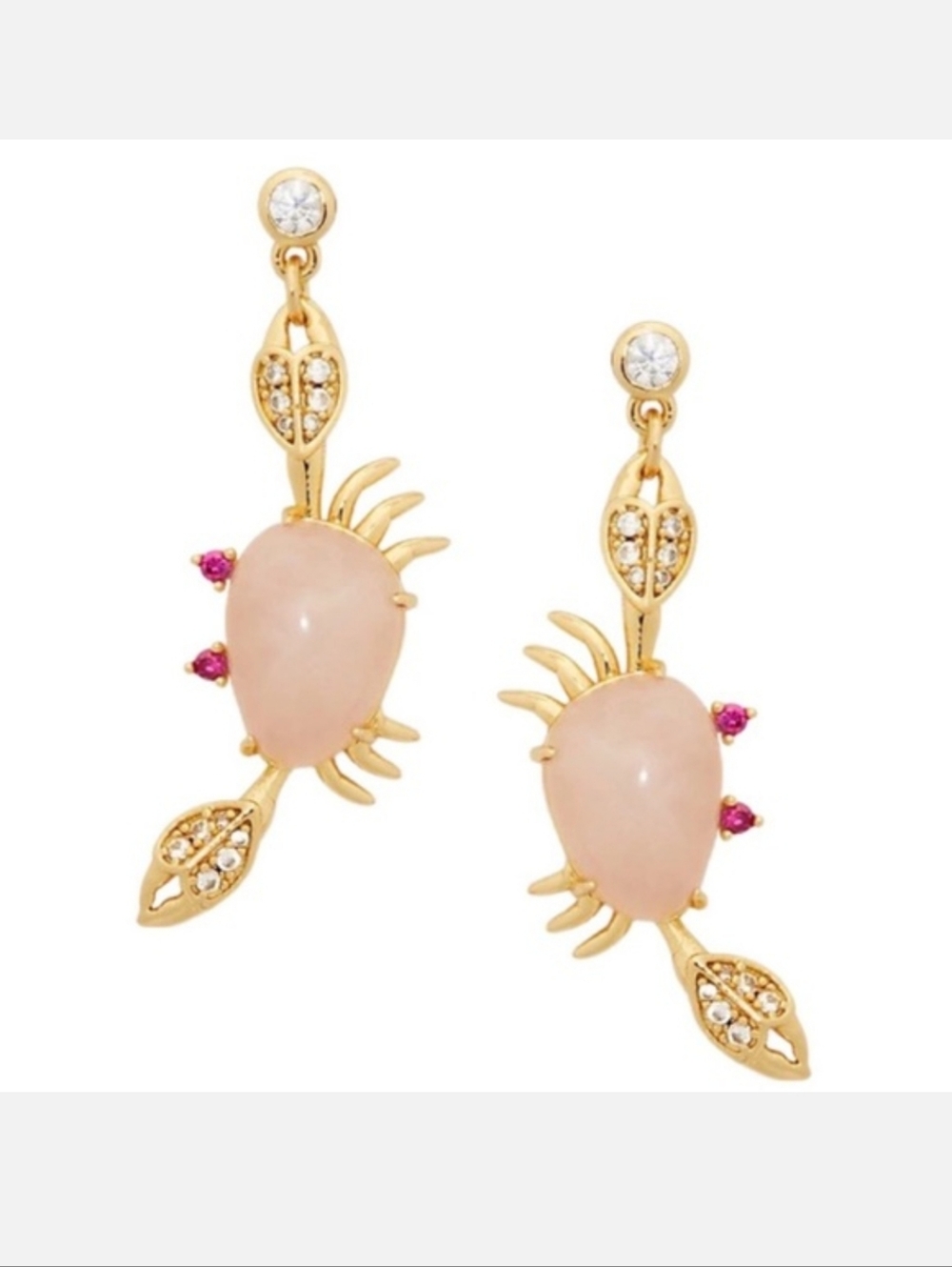 KATE SPADE . Sea Star CrabGold Drop Earrings
